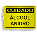 F205 - Placa CUIDADO: Álcool anidro