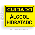 F206 - Placa CUIDADO: Álcool hidratado