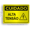 F207 - Placa CUIDADO: Alta tensão