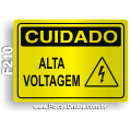 F210 - Placa CUIDADO: Alta voltagem