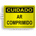 F211 - Placa CUIDADO: Ar comprimido