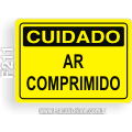 F211 - Placa CUIDADO: Ar comprimido