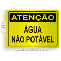 F306 - Placa ATENÇÃO: Água não potável