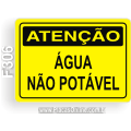F306 - Placa ATENÇÃO: Água não potável