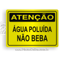 F307 - Placa ATENÇÃO: Água poluida não beba