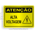 F310 - Placa ATENÇÃO: Alta voltagem