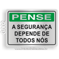 G002 - Placa PENSE: A segurança depende de nós