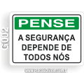 G002-Placa PENSE: A segurança depende de nós