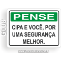 G008-Placa PENSE: CIPA e você por uma segurança melhor