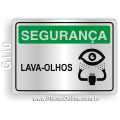 G110 - Placa SEGURANÇA: Lava olhos