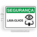 G110 - Placa SEGURANÇA: Lava olhos