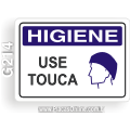 G214-Placa HIGIENE: Use touca