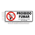H102-Placa Proibido Fumar (Lei Federal 9294 de 15/07/1996)