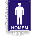 H201-Placa Sanitário Masculino