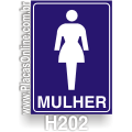 H202-Placa Sanitário Feminino