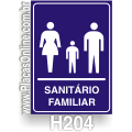 H204-Placa Sanitário Familiar