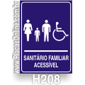 H208-Placa Sanitário Familiar Acessível