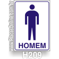 H209-Placa Sanitário Masculino
