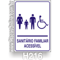 H216-Placa Sanitário Familiar Acessível