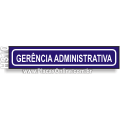 H310-Placa para Identificação de Setores: Gerência administrativa