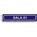 H320-Placa para Identificação de Setores: Sala 01