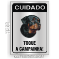 H502-Placa CUIDADO "Toque a campainha!"