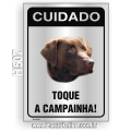 H507-Placa CUIDADO "Toque a campainha!"
