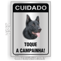 H527-Placa CUIDADO "Toque a campainha!"