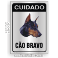 H533-Placa CUIDADO "Cão Bravo"
