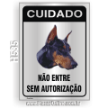 H535-Placa CUIDADO "Não entre sem autorização"