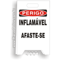 J001-Placa Dobrável Perigo: Inflamável afaste-se