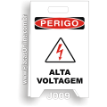J009-Placa Dobrável Perigo: Alta voltagem