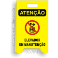 J011-Placa Dobrável Atenção: Elevador em manutenção