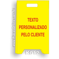 K012-Placa Dobrável (Amarela): Personalizada pelo cliente