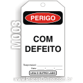 M003-Cartão de travamento PERIGO: Com defeito