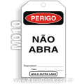 M010-Cartão de travamento PERIGO: Não abra