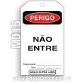 M015-Cartão de travamento PERIGO: Não entre