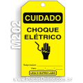 M202-Cartão de travamento CUIDADO: Choque elétrico
