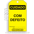 M203-Cartão de travamento CUIDADO: Com defeito