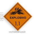 N001-Placa Transporte de risco: Explosivos (subclasse 1.1)
