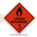 N007-Placa Transporte de rísco: Líquidos inflamáveis