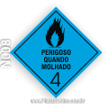 N008-Placa Transporte de rísco: Sólidos inflamáveis (subclasse 4.3)