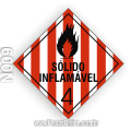 N009-Placa Transporte de rísco: Sólidos inflamáveis (subclasse 4.1)