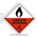 N010-Placa Transporte de rísco: Sólidos inflamáveis (subclasse 4.2)
