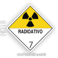 N015-Placa Transporte de rísco: Materiais radioativos