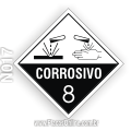 N017-Placa Transporte de rísco: Corrosivo