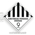 N018-Placa Transporte de rísco: Substâncias perigosas diversas