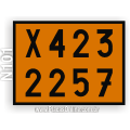N101-Placa Transporte de rísco: Painel de segurança