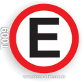 T009-Placa de Regulamentação (R-6b): Estacionamento regulamentado