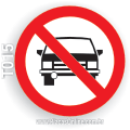 T015-Placa de Regulamentação (R-10): Proibido trânsito de veículos automotores